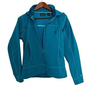 Marmot softshell teal‎ hooded full zip lightweight small spring jacket